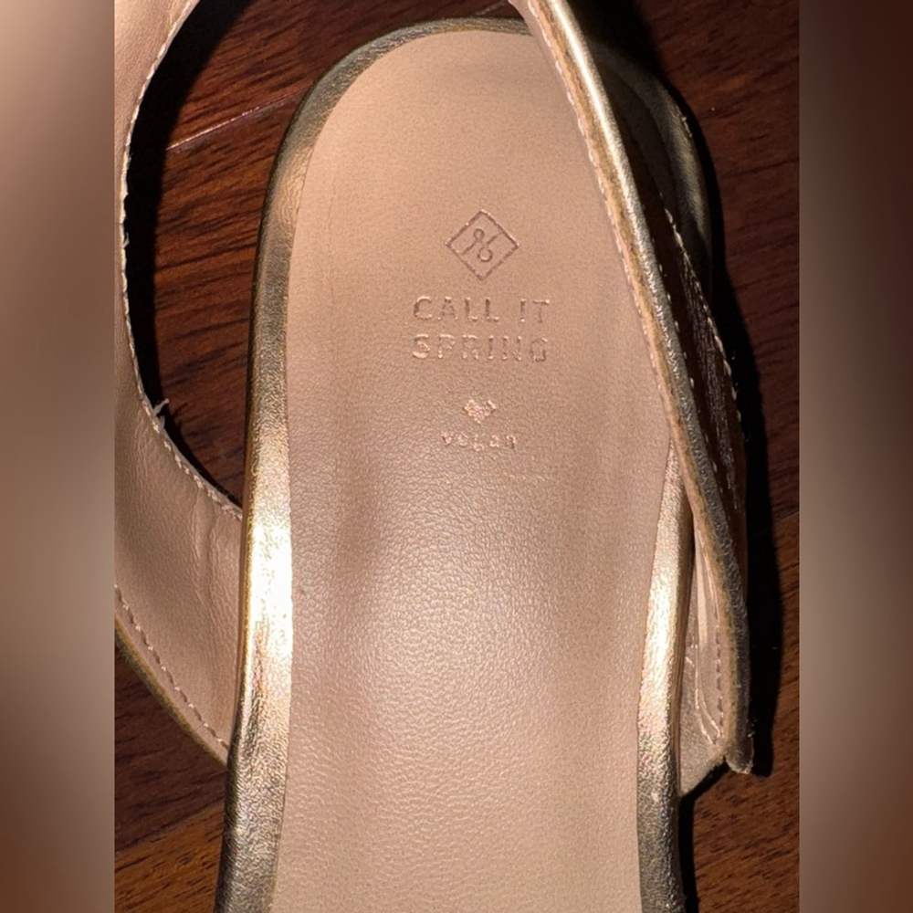 Preloved -Elegant Rhinestone Slingback Flats - Picture 3 of 4
